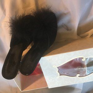 Victoria Secret heeled feathery slippers